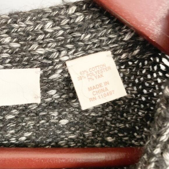 INHABIT Cotton Duster Cardigan Sweater Small Black NWT - Picture 4 of 7